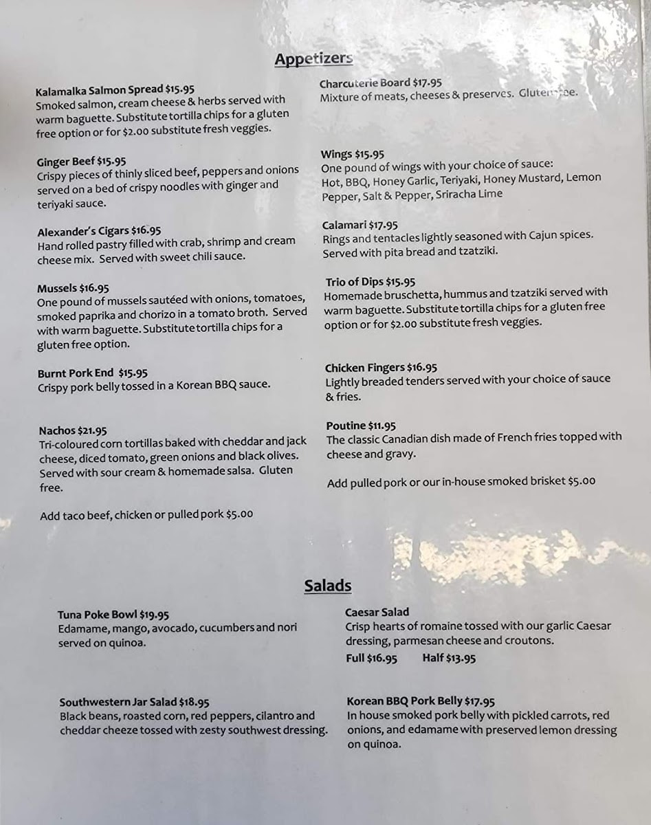 Alexander's Pub & Liquor Store Menu - Image 2