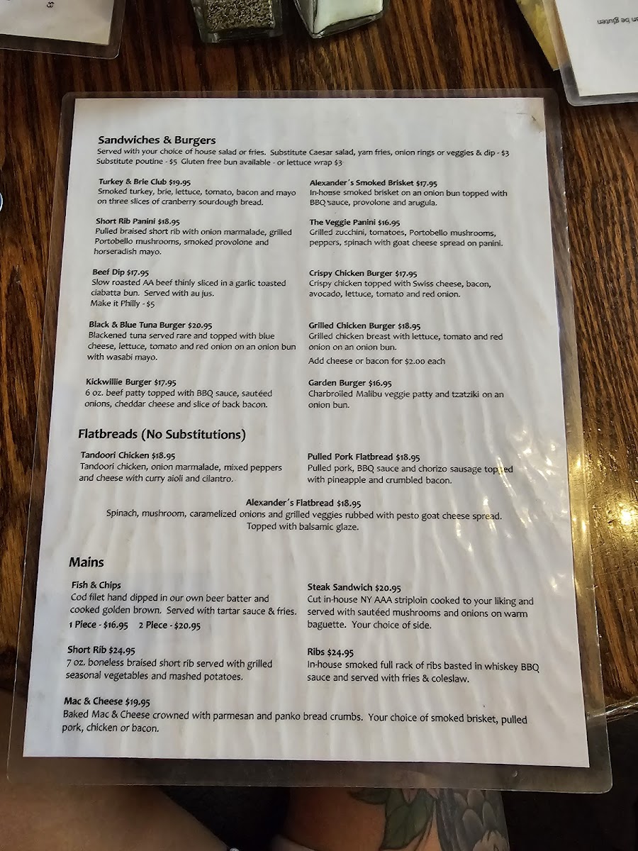 Alexander's Pub & Liquor Store Menu - Image 5